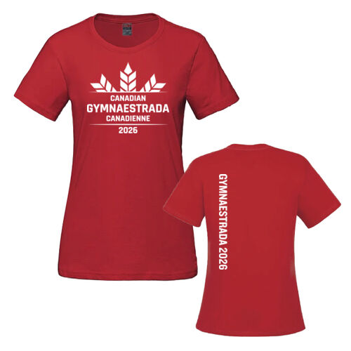 Parkour Women's Gymnaestrada 2026 Crest & Back Printed T-Shirt Thumbnail
