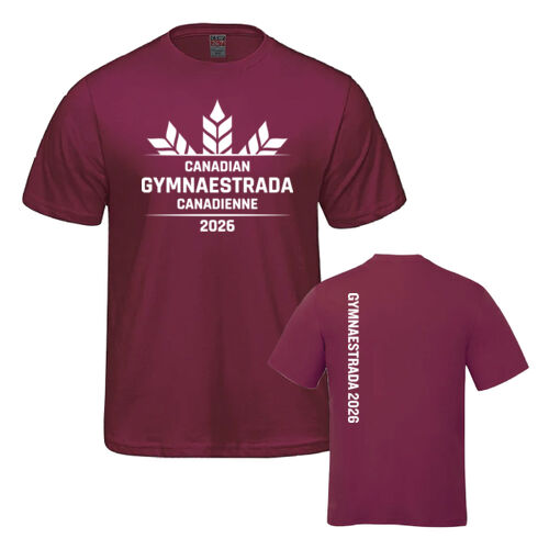 Parkour Men's Gymnaestrada 2026 Crest & Back Printed T-Shirt Thumbnail