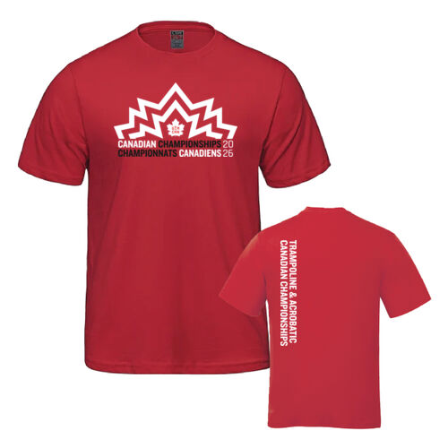 Parkour Men's Trampoline & Acrobatic Canadian Championships 2026 Crest Printed T-Shirt Thumbnail