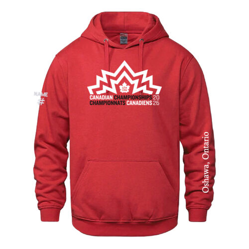 Vault Unisex Canadian Championships 2026 Crest & Oshawa Sleeve Printed Hoodie Thumbnail