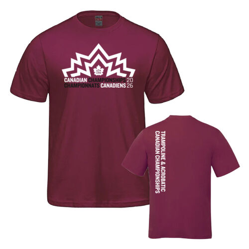 Parkour Youth Trampoline & Acrobatic Canadian Championships 2026 Crest Printed T-Shirt Thumbnail