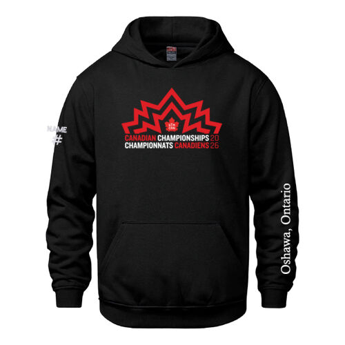 Vault Youth Canadian Championships 2026 Crest & Oshawa Sleeve Printed Hoodie Thumbnail